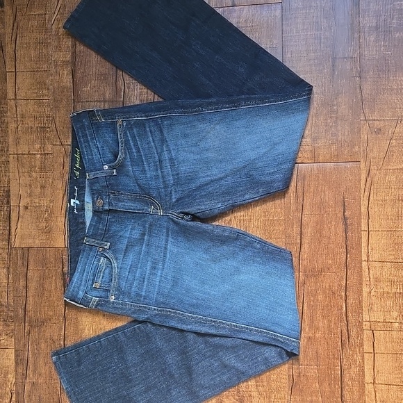 7 For All Mankind A-Pocket Jeans – Dark Wash Low Rise Flare Leg Size 29 - Picture 1 of 4